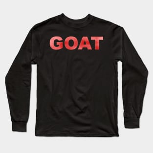 GOAT in Red Long Sleeve T-Shirt